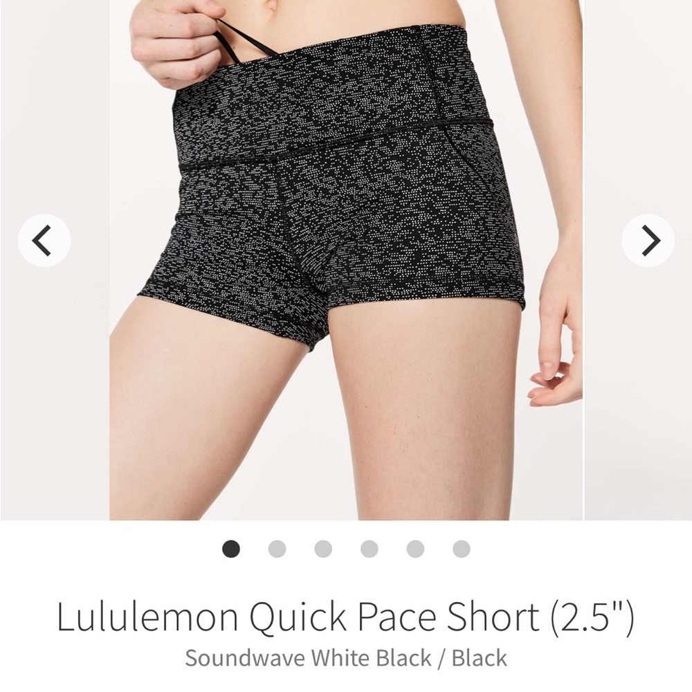 Lululemon Athletica Black and White Athletic Shorts